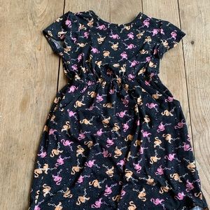 Cute black flamingo designed dress